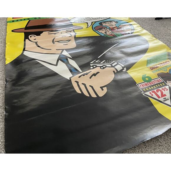 Rare Original The Animated Adventures of Dick Tracy Poster VHS Video 27x39.5" - Picture 2 of 10